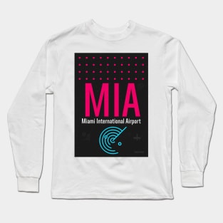 MIA MIAMI BEACH airport tag Long Sleeve T-Shirt